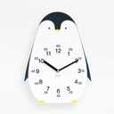 Non-Ticking, Silent 11-Inch Wall Clock  Decorative, Modern, Clean, Cute, Kid-Friendly Design for Indoor, Office, Home, Baby Room (Proud Penguin)