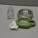 Dog Bowls, Cat Food and Water Bowl Set with Water Dispenser and Stainless Steel Bowl for Cats and Small Dogs - Green