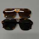 livho Trendy Polarized Square Aviator Sunglasses Women Men Square Eyewear Frame, Retro Sun Glasses for Women Men 2025 Shades