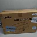 2 Pack XL Stainless Steel Litter Box with High Sides Shield for Multi Cat, Extra Large Tall Wall Open Top Deep Metal Pan for Big Cats, Anti-Leak Non-Stick Odor Control, 2 Scoops Included, Black