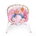 Bright Starts Baby Bouncer Soothing Vibrations Infant Seat - Removable -Toy Bar, Nonslip Feet, 0-6 Months Up to 20 lbs (Fancy Fantasy, Pink Unicorn)
