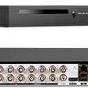 16 Channel Security Recorder DVR,5MP 16CH Surveillance Video Recorder for Security Camera,5MP Hybrid 5-in-1 Camera DVR AHD/TVI/CVI/CVBS/XVI with Human Detection,24/7 Recording(with 2TB Hard Drive)