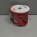 2.5" Red Velvet Gold Glitter Backing Wired Ribbon 10 Yards for Christmas Wedding Wreath Gift Wrapping Home Dcor DIY