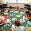Large Classroom Rug Elementary 8x10 ft, Rug for Classroom