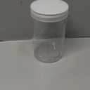 SATINIOR Empty Clear Plastic Jars with Lids Round Storage Containers Wide Mouth for Beauty Product Cosmetic Cream Lotion Liquid Butter Craft and Food(Clear Lid,12 oz)