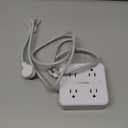 Surge Protector Power Strip - CHCORE Braided Extension Cord with 8 Outlets with 4 USB (2 USB C) Charging Ports, Flat Plug Multi Plug Outlet Extender Charging Station for Home Office, ETL, White