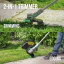 Litheli 12Inch Cordless String Trimmer/Edger, 20V Weed Wacker Eater Battery Powered Grass Trimmer with Auto-Feed for Lawn Trimming/Edging, with 2.0Ah Battery and Charger Included, 12.1" 20V Cordless