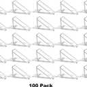 JSP Manufacturing 100 Pack Recycled Clear V2-Mini Roof Guard Snow and Ice Guard Prevent Sliding Ice Snow Stop Buildup Plastic