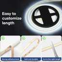 COB LED Strip Light IP67 Waterproof 16.4ft, 6500K Cool White, High Density 2400LEDs, CRI90+, Super Bright Cuttable LED Tape Lighting for Outdoor & Indoor Decorative Lighting