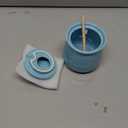 HAOTOP Ceramic Honey pot with Lid and Honey Dipper,Porcelain Honey Jar Easy to Clean and Dishwasher Safe,12oz (Blue)