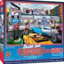 Masterpieces 550 Piece Jigsaw Puzzle For Adults, Family, Or Kids - Rock & Rolla Diner - 18"x24"