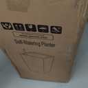 GarveeLife 22.5 in Tall Planters Set of 2, OutdoorIndoor Black Planter Pots, High Front Porch Planter Pots with Drainage HolesWater Level MonitorInner Bucket, Automatic Watering, White