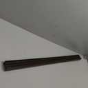 Pemko Standard Perimeter Gasketing, Mill Finish Aluminum with Gray Vinyl Insert, 36" L x 0.25" W x 0.0625" H