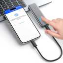 2TB Touch Portable SSD for USB C Device (with No-Cost APP), Backup & Encryption, Fingerprint, External Solid State Drive for iPhone 15/16, Android, iPad, Mac/Win, PC, Laptop (Lightning No Supported)