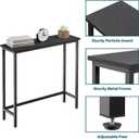 HollyHOME Narrow Console Table, 29.5" Slim Entryway Table, Sofa Stand, Hallway Shelf for Hallway, Bedroom, Living Room, Foyer, Black