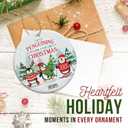 2 x ZAGKOO Penguin Ornament 2025 - Cute Penguin Christmas Ornaments - Funny Penguins Gifts for Women, Men, Kids, Penguins Lovers - Gift Exchange Ideas - Ceramic Ornament for Xmas Tree Decoration