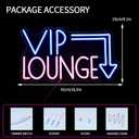VIP Lounge Neon Sign for Wall Decor Dimmable VIP Led Light Signs Pink Blue Letters Neon Light for Bar Hotel Cafe VIP Room Airports Beauty Room Decoration