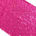 ShinyBeauty 12x108-Inch Hot Pink Sparkly Sequin Table Runner Glitz Sequin Table Runner for Wedding Part/Event Linen (Hot Pink)
