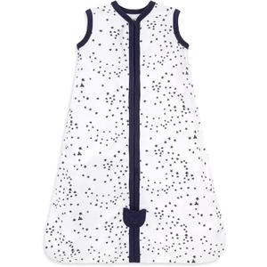 Burt's Bees Baby Unisex Beekeeper Wearable Blanket, Organic Cotton - Light Weight or Medium Weight - Newborn Essentials (Large, A Midnight Twinkle)