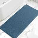 SUBRTEX Bathroom Rugs, 24" x 60" Chenille Bath Rug Soft Short Plush Bath Mat Soft Shower Mat Water Absorbent Shower Mat Quick Dry Machine Washable, Stone Blue
