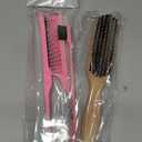 Boar Bristle Slick Back Hair Brush for Smooth Flyaways, Frizz, Sleek Ponytail, Buns and Edge Baby Hair, Teasing | Hair Comb, Edge Brush, Teasing Brush Rat Tail Comb for Girls, Kids, Women & Men