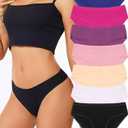 Cotton Underwear for Women Sexy Low Rise Ribbed Breathable Soft Hipster Full Coverage Briefs Cheeky (3X-Large, Multicolor)