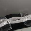 INVENHO Small Dog Bed Orthopedic Warming Soft Calming Sleeping Durable with Anti-Slip Bottom (S PLUS (25"x21"x8"), Black)