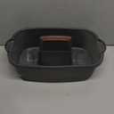 Casabella Plastic Multipurpose Cleaning Storage Caddy with Handle, 1.85 Gallon, Gray and Orange