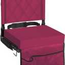 Sheenive Stadium Seats for Bleachers with Back Support, Bleacher Seats with Backs and Cushion Wide, Padded Portable Folding Comfort Stadium Chair with Shoulder Strap, Perfect for Sports Events, Maroon
