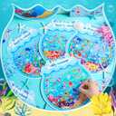 Funrous 24 Sets DIY Craft Kits Make Your Own Summer Activity Art - Sea Animals Stickers Crafts for Beach Ocean Animals Birthday Gift Home Activities Camp Party Supplies