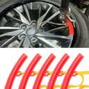 Pack of 5 Rim Protector, Wheel Rim Protector, Car Accessories Wheel Protectors Rim, Car Tire Changing Rim Protector, Tire Replacement Rim Edge Protector Tool, Wheel Changing Rim Savers for Car (Red)