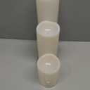 6" 8" 10" x 4" Waterproof Outdoor Flameless Candles Battery Operated LED Flickering Pillar Candles with Remote and Timer for Indoor Outdoor Lanterns, Long Lasting, Ivory White Large, Set of 3