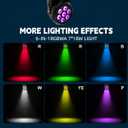XPCLEOYZ Moving Head Light 7 x 18W 6 in 1 LED RGBWA+UV Stage DJ Lights