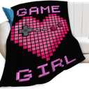 Gaming Blanket Game Gamer Throw Blankets Plush Cozy Flannel Fleece Ultra Soft Fuzzy Party Blanket Gifts for Girls Women Men Boys Kids Bed 50"X40"
