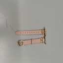 Minyee Celtic Knot Leather Band Compatible with Apple Watch Band 41/40/38/44/45/46/49/42mm Women, Slim Thin Dressy Premium Leather Adjustable Strap for iWatch Series 11 10 9 8 7 6 5 4 SE/Ultra 3 2 1 (Pink/Rose Gold)