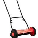 IDEALHOUSE Quiet Eco-Friendly Hand Push Reel Lawn Mower – 16-Inch 5-Blade