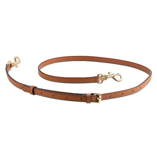 Allzedream Genuine Leather Purse Strap Adjustable Crossbody Handbag Replacement Straps 0.48 Inch Width (Brown)