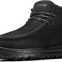 Furuian Steel Toe Shoes for Men High-top Safety Shoes for Men Lightweight Work Boots Canvas Steel Toe Sneakers Comfortable Work Loafers Zapatos De Trabajo para Hombres (7, All Black)