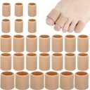 26 Pieces Toe Cushion Tube 0.98 Inches Toe Tubes Sleeves 3 Different Size Soft Gel Corn Pad Protectors for Cushions Corns,Blisters, Calluses, Toes and Fingers. (Yellow)