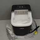 Countertop Ice Maker Machine - 6 Mins 9 Bullet Ice, 26.5lbs/24Hrs, Portable With Self-Cleaning, Scoop, and Basket (Black)
