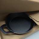 Ziliny Mini Cast Iron Skillets 6.3 x 6.3 x 1.5 Inch Cast Iron Pan Small Ramekin Set Black Casserole Dish Cookware Oven Safe Mini Skillets for Kitchen Indoor Outdoor Picnic (1 Pack)
