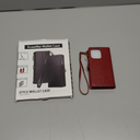 XcaseBar Compatible with iPhone 14 Pro 6.1" Wallet case with Zipper Credit Card Holder【RFID Blocking】,Flip Folio Book PU Leather Phone case Shockproof Cover Men Women for Apple 14 Pro case Red