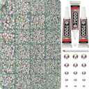 33000Pcs Crystal AB Iridescent Rhinestones for Bedazzling, Bedazzler Kit with Flatback Craft Rhinestones AB Crystal Bulk and B7000 Glue, 2,3,4,5,6mm Resin Flat Back Jewels for Craftings Clothes Nails