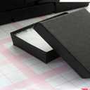 RJ Displays 6 Pack Cotton Filled Matte Black Color Paper Cardboard Jewelry Necklace Bracelets Watch Gift and Retail Boxes Size 7 1/8" x 5 1/8" x 1 1/8" Inch (Matte Black)