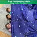 Molcey Blanket Fort Building Kit for Kids 4-8 8-12+ - Make a Portable Playhouse, Play Tent. Build a Fort Making Kit/Builder Blankets - Ultimate Indoor/Outdoor Play for Girls/Boys Toys Age 3-12 (Blue)