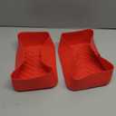 Fryer Silicone Basket, Fryer Silicone Liner Non Stick Non BPA with Brush for Cooking Accessories (Red)