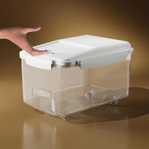 Rice Dispenser 20 Lbs Storage Container Bin with Measuring Cup Food Cereal Container Bins Household for Kitchen Pantry Organization (20lbs)