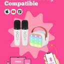 Mini Karaoke Machine with 2 Wireless Microphones for Kids, Kids Toys for Girls and Boys, Portable Bluetooth Speaker Gift for Girls 4, 5, 6, 7, 8+ Year Old Birthday Party(White)