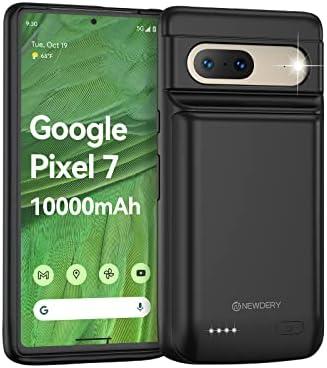 NEWDERY Battery Case for Google Pixel 7 6.3", 10000mAh Powerful Rechargeable Charging Cover, Extended Charger Backup for Google Pixel 7 5G (NOT for Pixel 7 Pro) Black