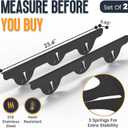 Lindas Essentials Stove Gap Covers Stainless Steel (2 Pack), 316 Stainless Steel Stove Gap Covers Heat Resistant Oven Gap Filler Seals Spaces Between Stovetop and Counter (23.4 Inches, Black (Steel))